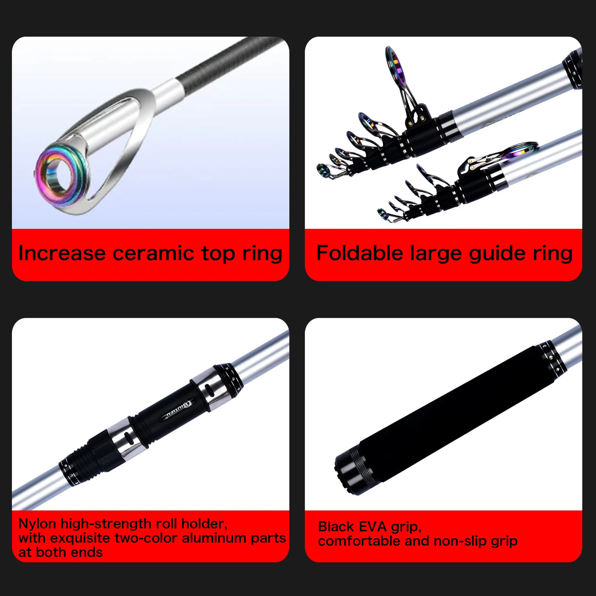 BIUTIFU Telescopic Carbon Surfcasting Fishing Rod