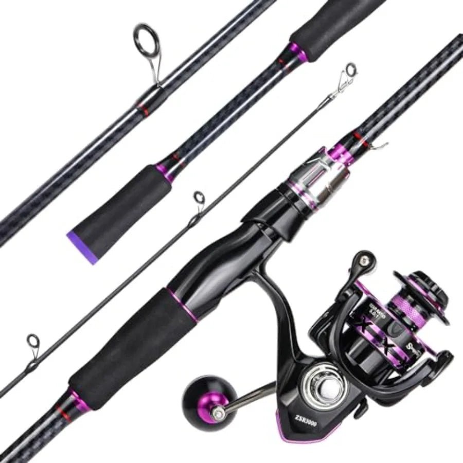 Carbon Composite Spinning Fishing Rod And Reel Combo