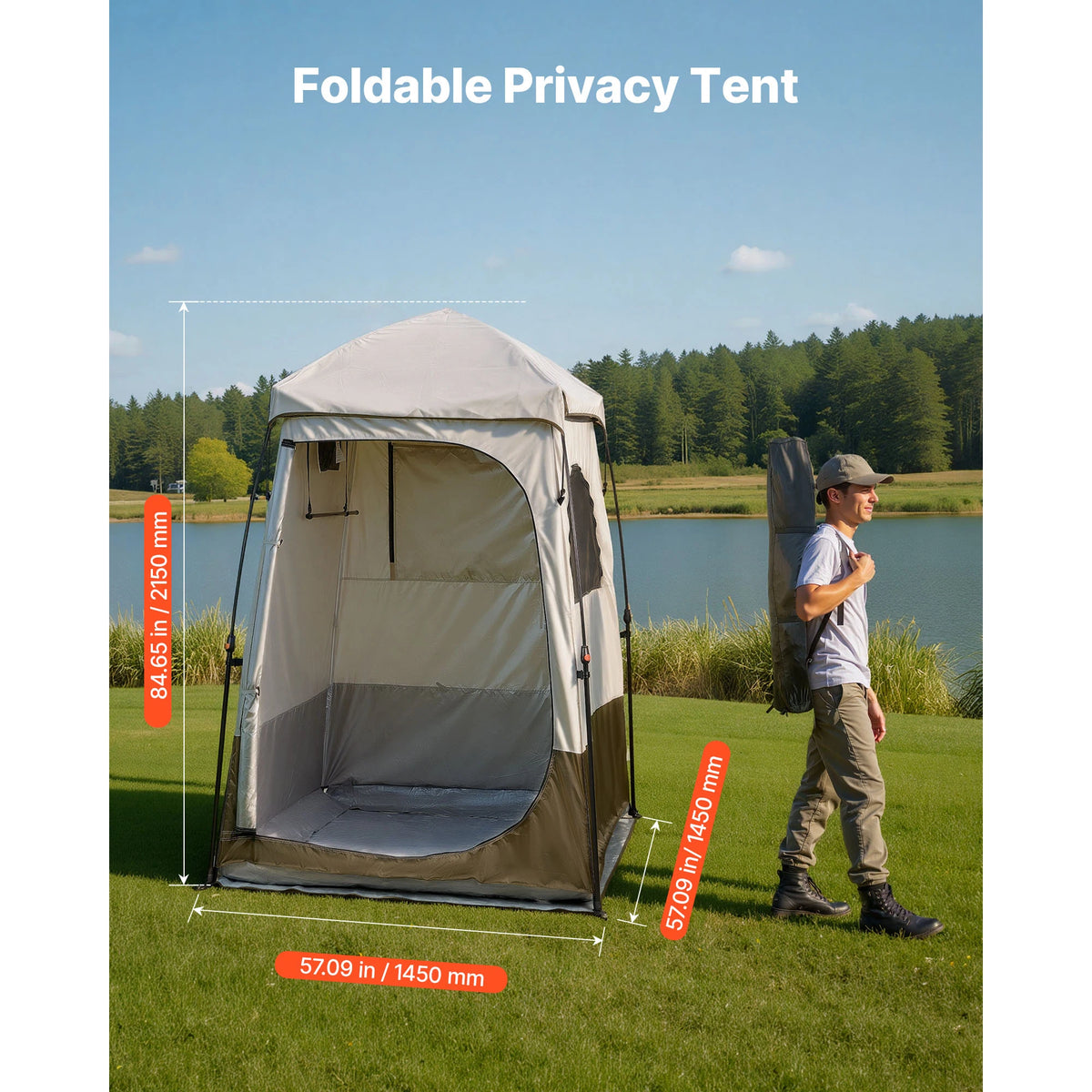 SucceBuy Foldable Camping Shower Privacy Tent
