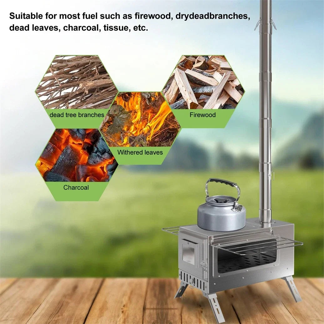 Unho Portable Wood Burning Tent Stove