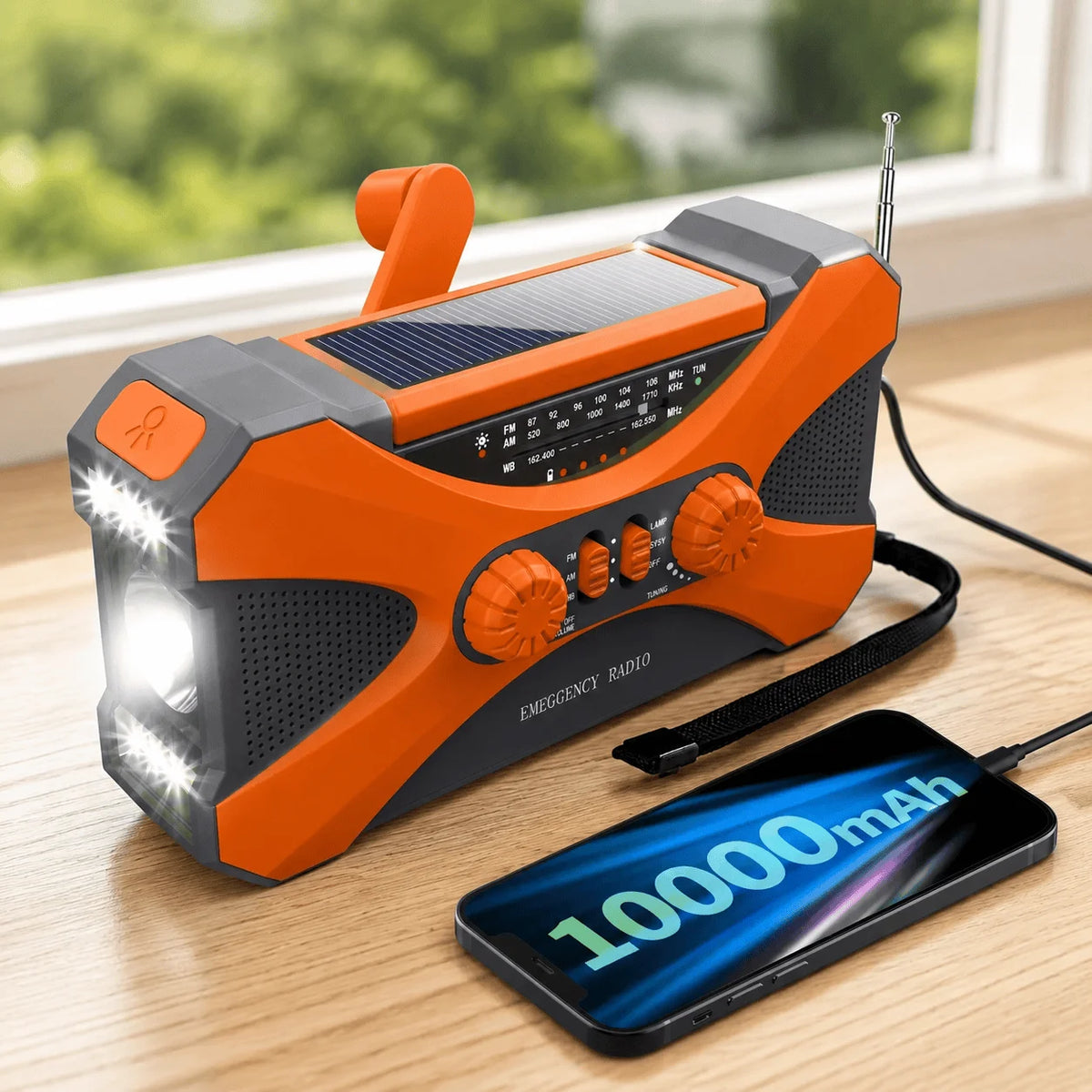 Stonego Solar Hand Crank Emergency Radio