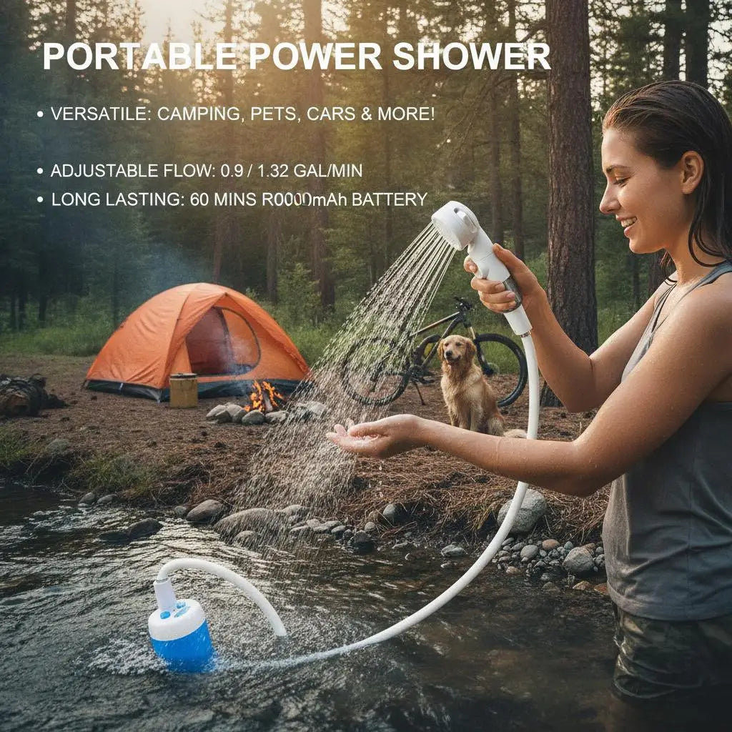 Portable Rechargeable Handheld Shower Sprayer Kit