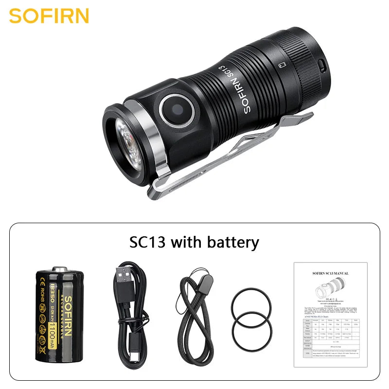 Sofirn SC13 Rechargeable LED Keychain Flashlight