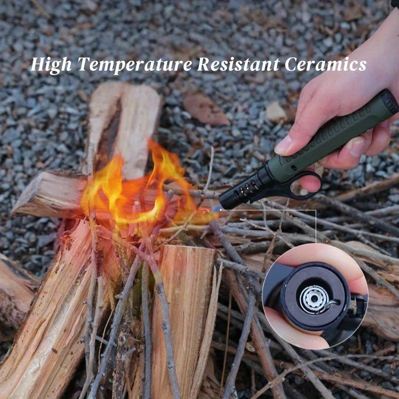 Portable Windproof Gas Torch Lighter for Camping BBQ