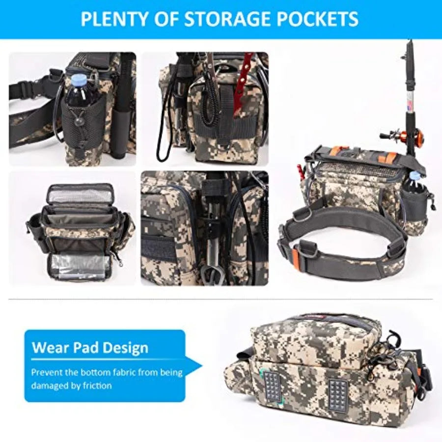 Water Resistant Fishing Tackle Sling Bag