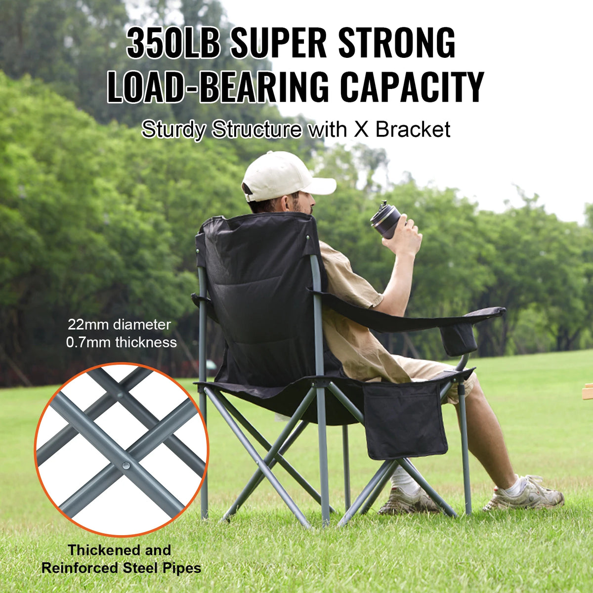 SucceBuy Adjustable Outdoor Camping Chair