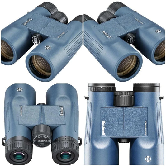 H2O 8x42mm Binoculars, Waterproof and Fogproof Binoculars for Boating, Hiking, and Camping, Multi Blue