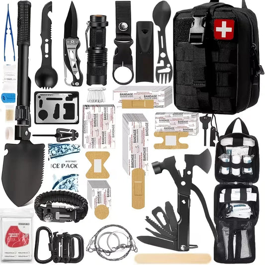 Nylon Survival Kit With First Aid And Molle Bag