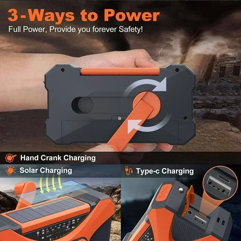 Stonego Solar Hand Crank Emergency Radio