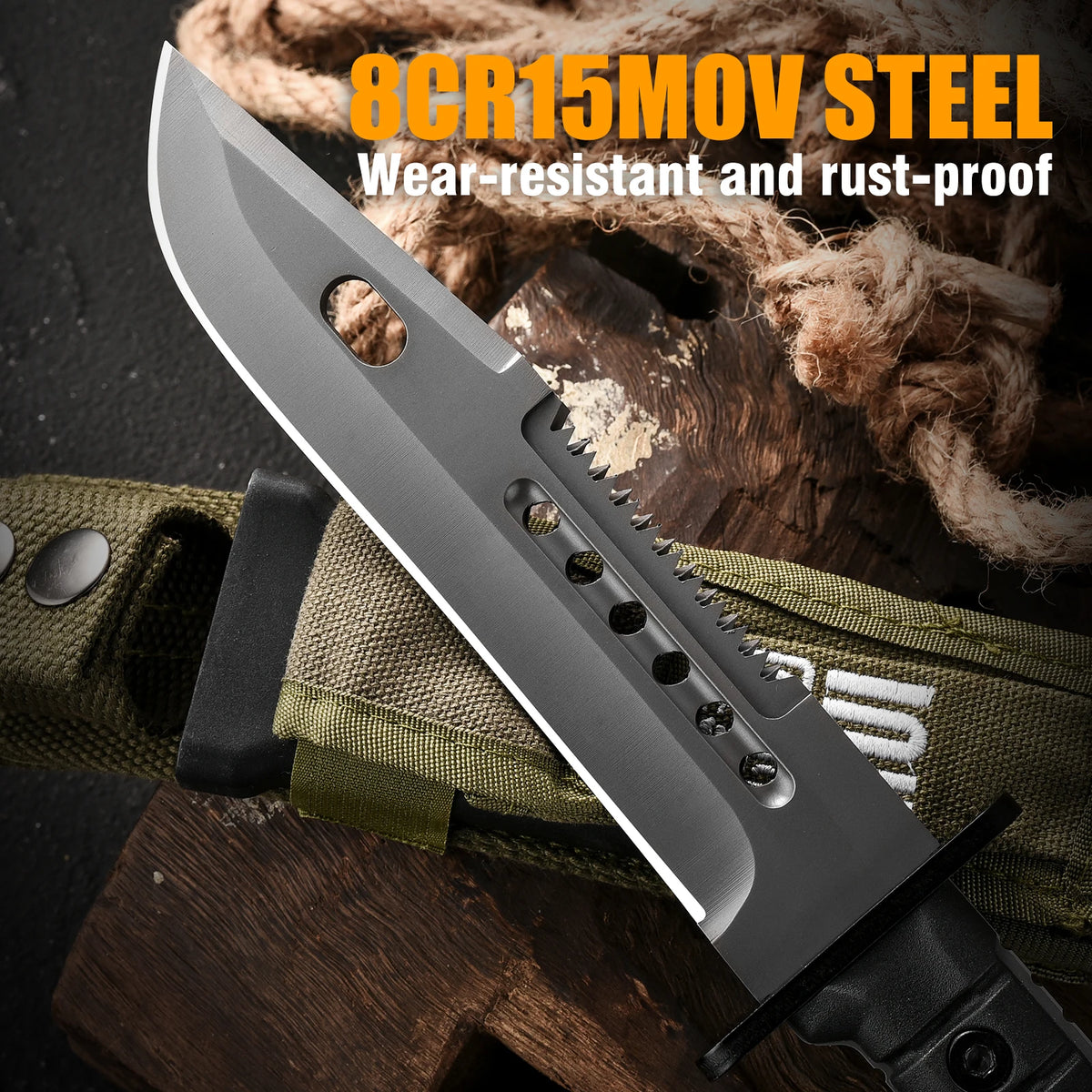 Gdekls Fixed Blade Outdoor Survival Knife