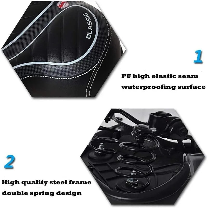 Comfort Bicycle Saddle and Cable Bike Lock Combo