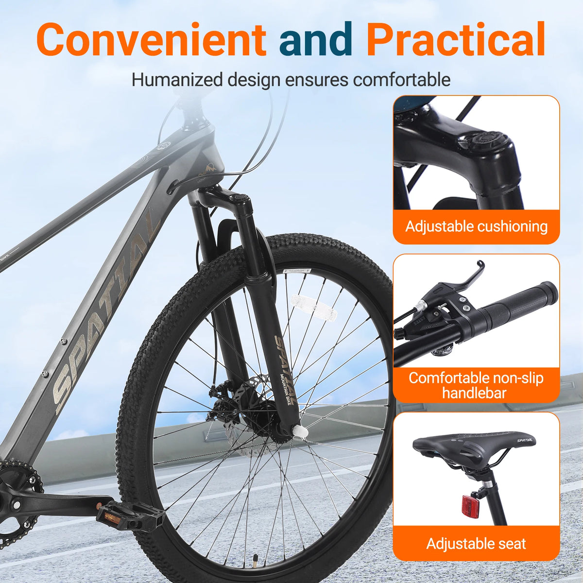 Spatial Hardtail Mountain Bike With Disc Brakes