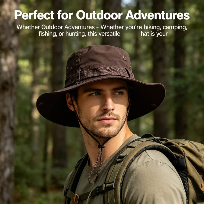Wide Brim Outdoor Hat For Hiking Fishing And Camping