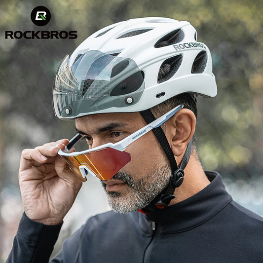 ROCKBROS Lightweight Cycling Helmet With Goggles