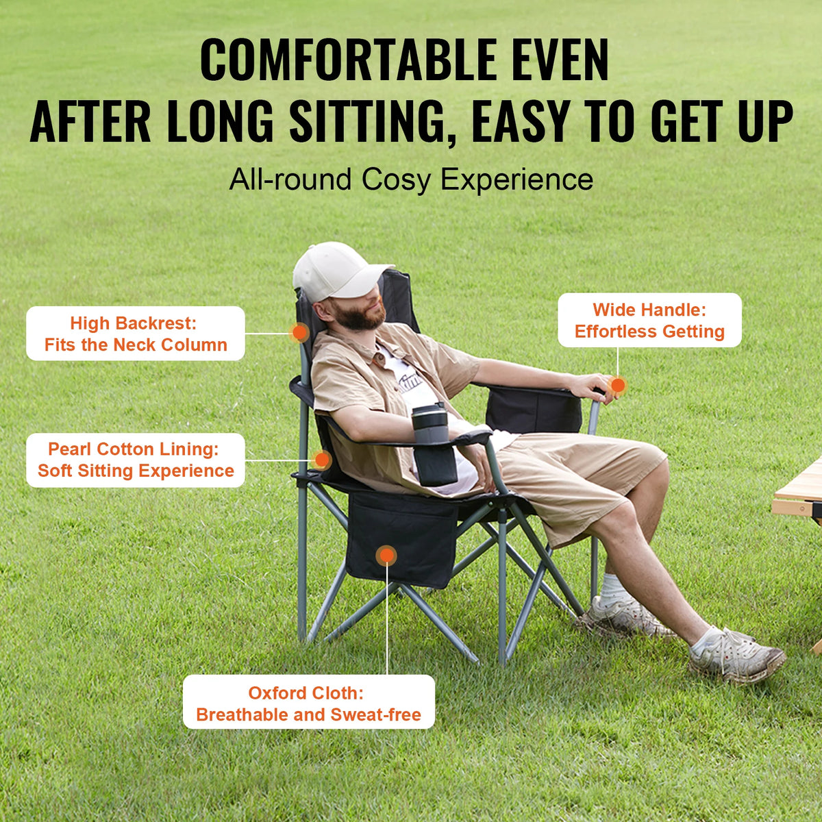 SucceBuy Adjustable Outdoor Camping Chair