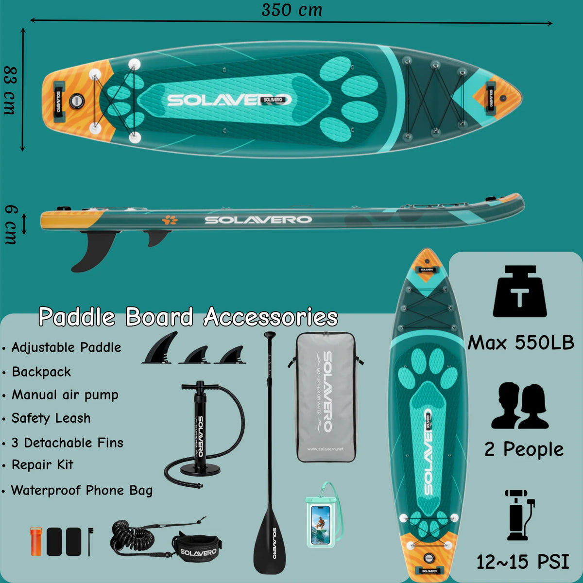 NEBMAAX Inflatable Stand Up Paddle Board
