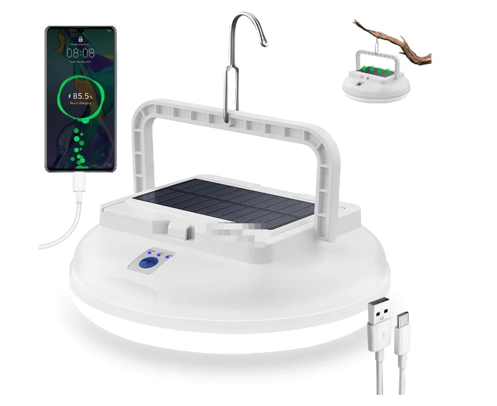 Rechargeable Solar Camping Lantern With Remote Control