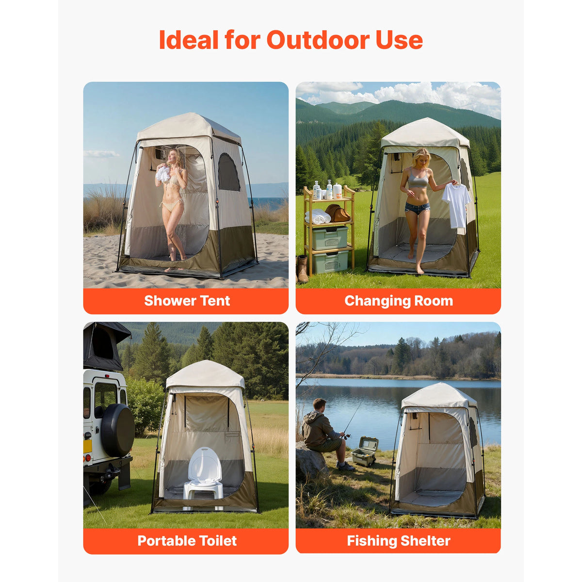 SucceBuy Foldable Camping Shower Privacy Tent
