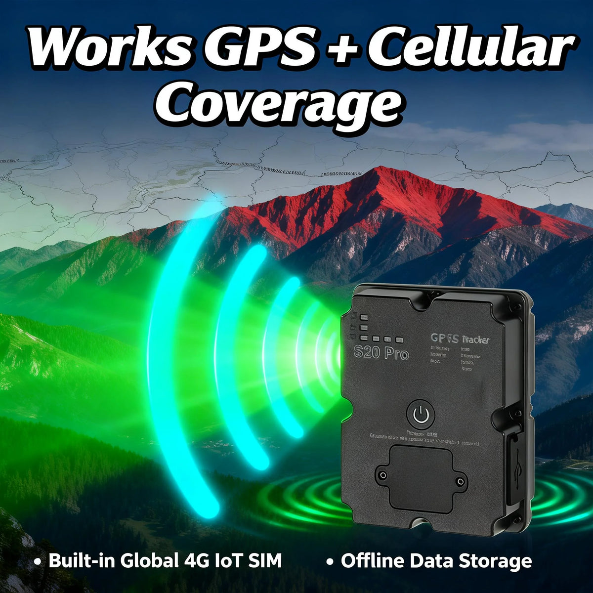 Wanwaytech Waterproof 4G GPS Tracker With SOS Alert