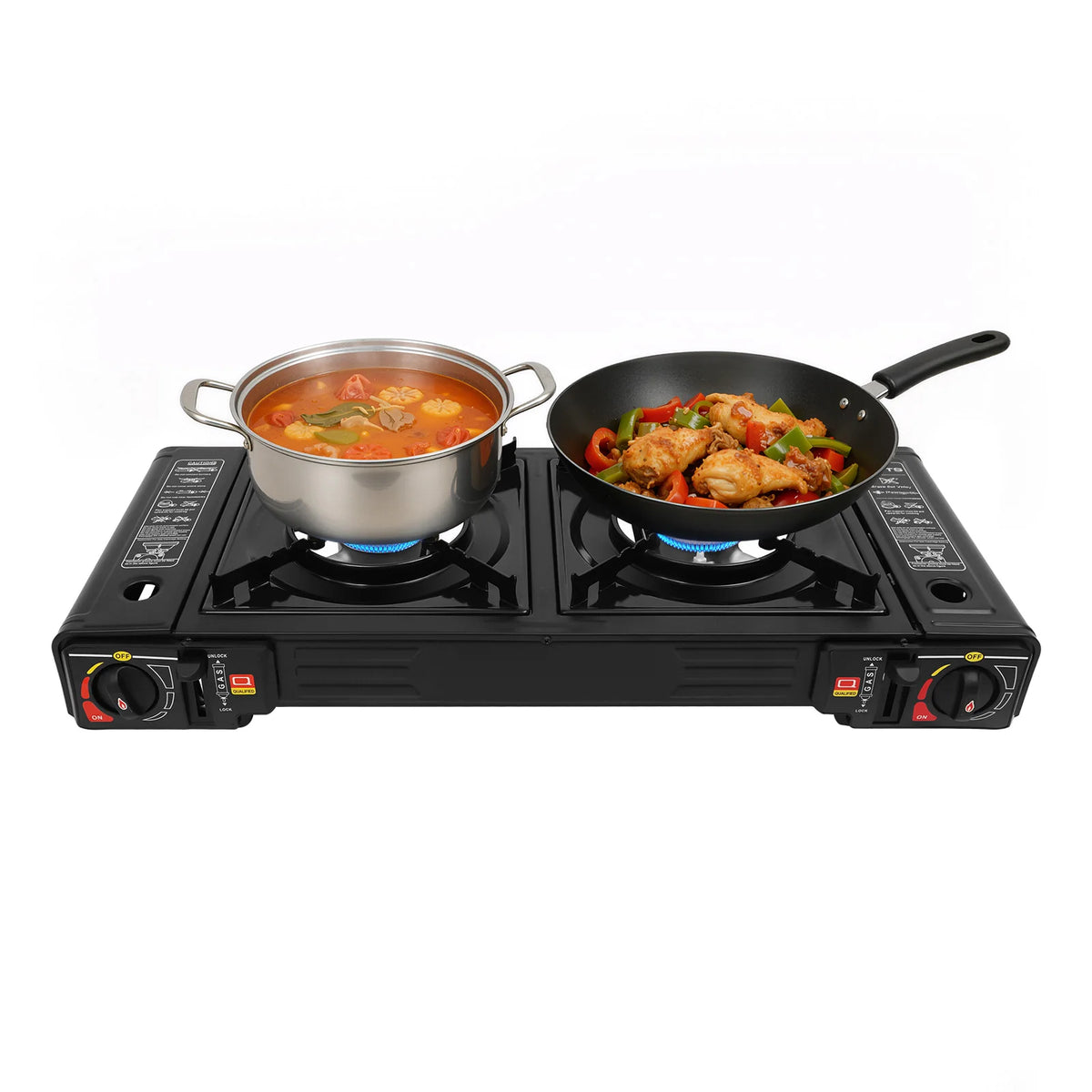 Bymaocar Portable Two Burner Camping Stove