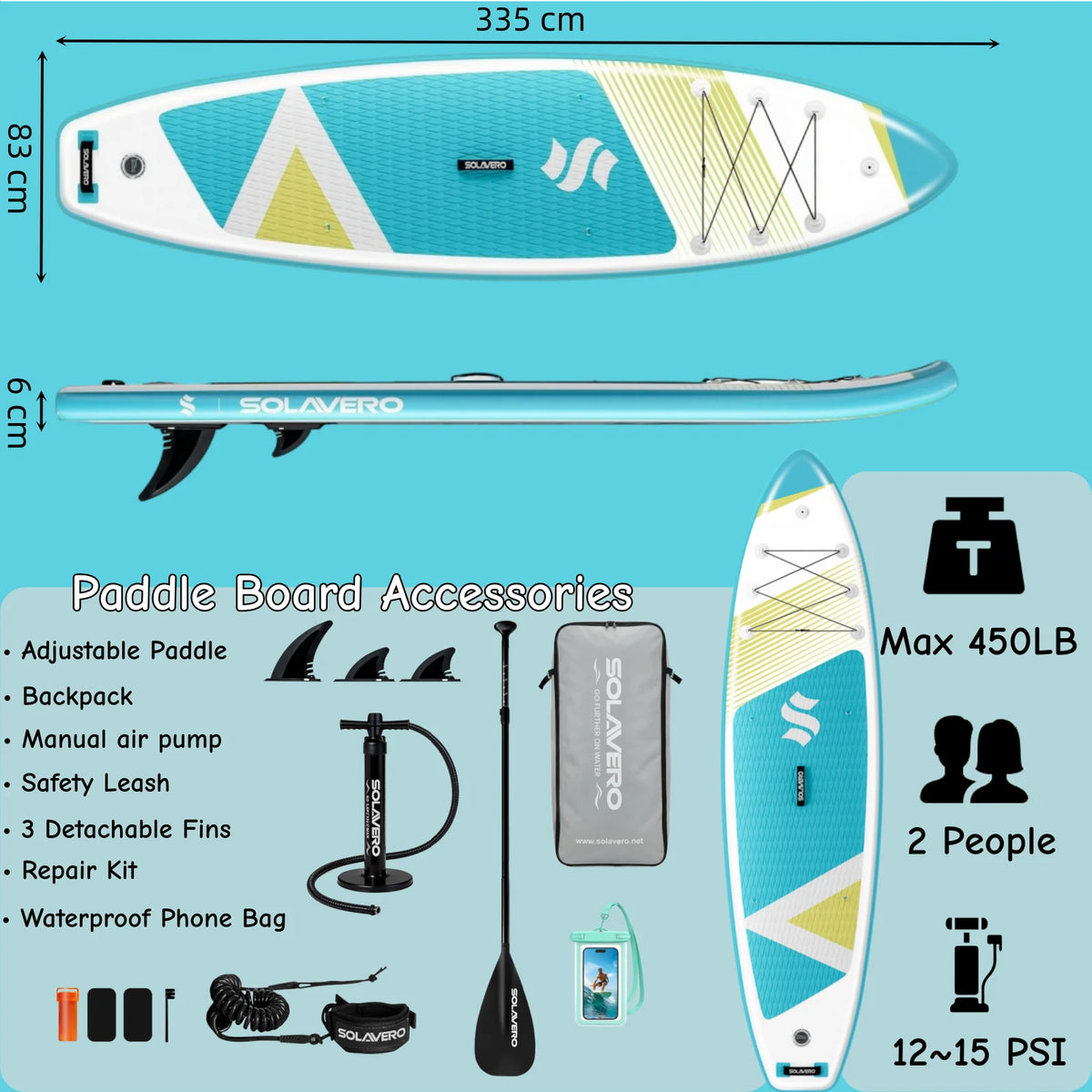 NEBMAAX Inflatable Stand Up Paddle Board