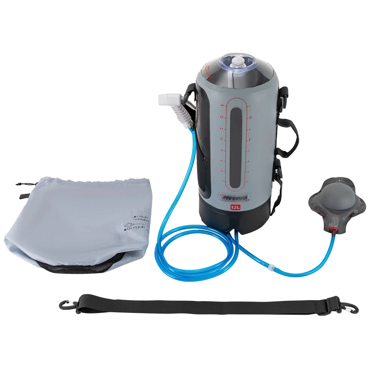 Portable Solar Camping Shower With Pump and Hose