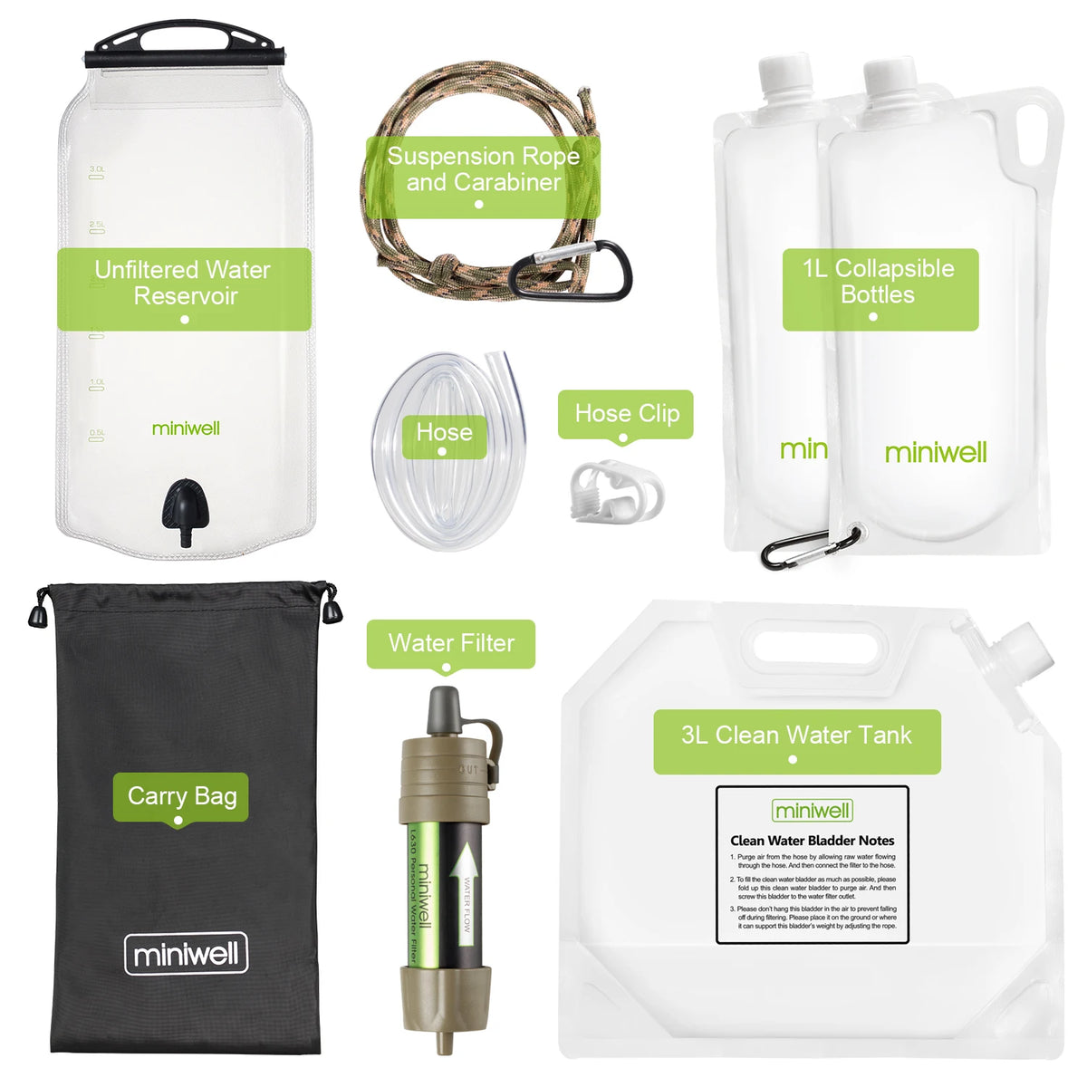 Miniwell Portable Outdoor Water Filter L630A