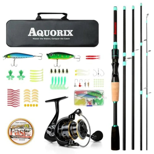 Travel Fishing Rod Combo Set With Lures