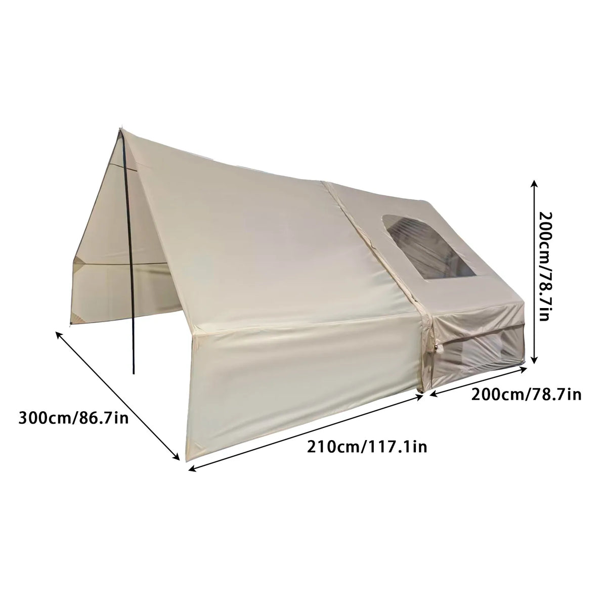 Pakicetus Inflatable Camping Tent With Sun Canopy