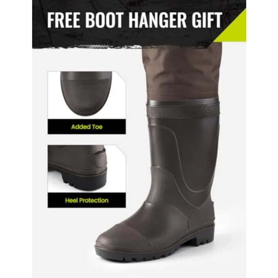 Lightweight PVC Nylon Fishing Hip Wader Boots