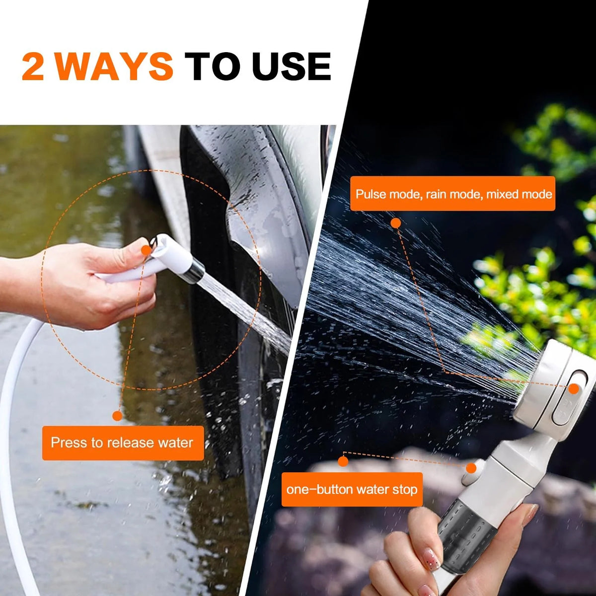 Portable Rechargeable Handheld Shower Sprayer Kit