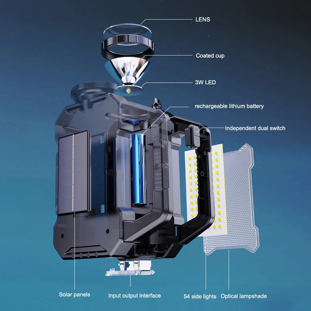Alloet Solar Rechargeable Waterproof Camping Lantern