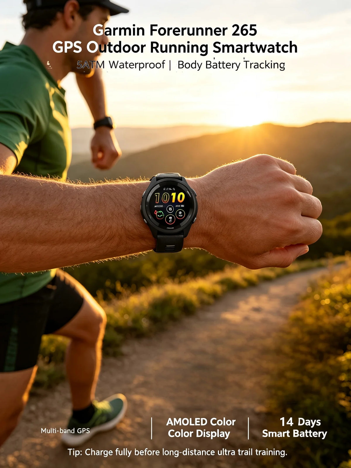 Garmin Forerunner 265 GPS Running Smartwatch