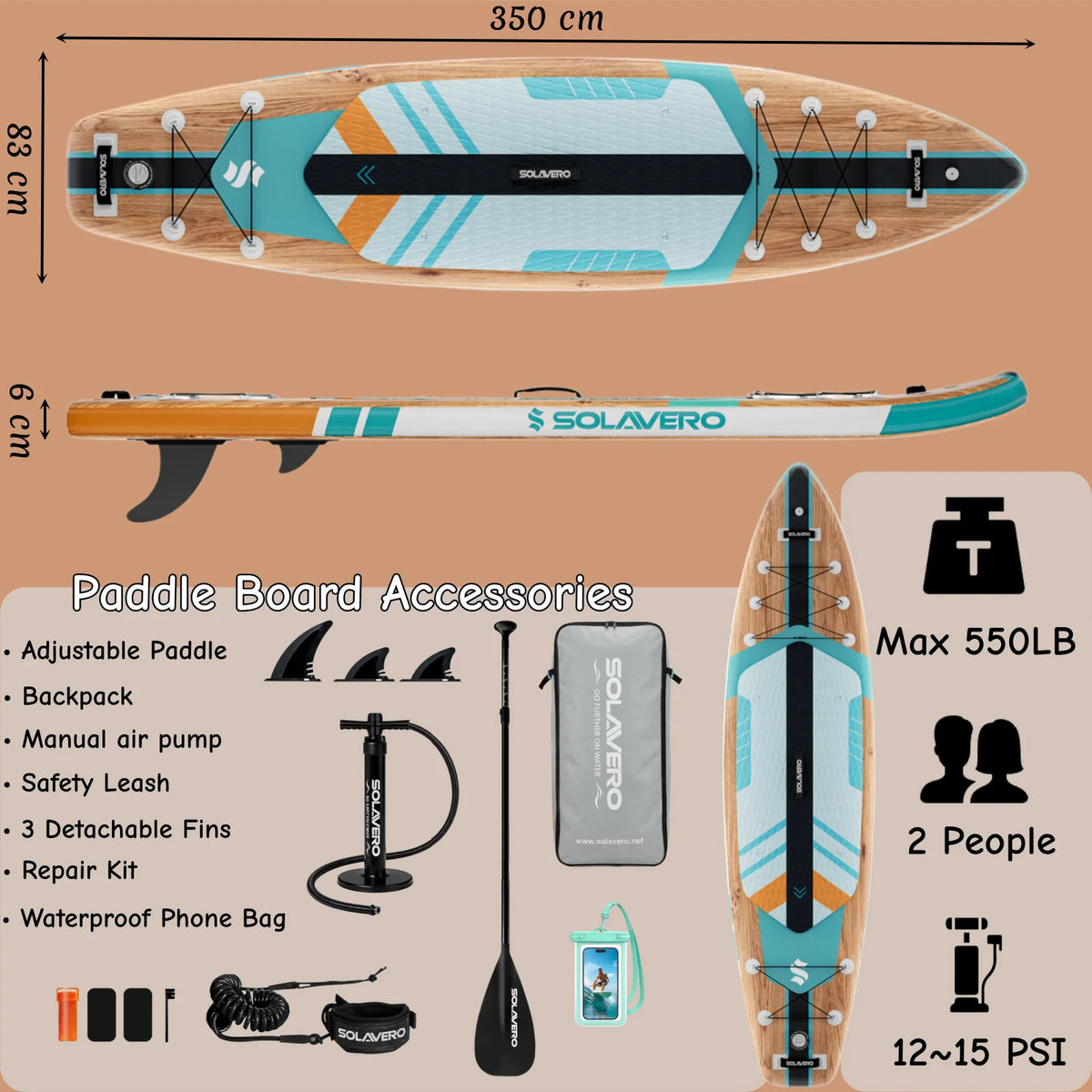 NEBMAAX Inflatable Stand Up Paddle Board