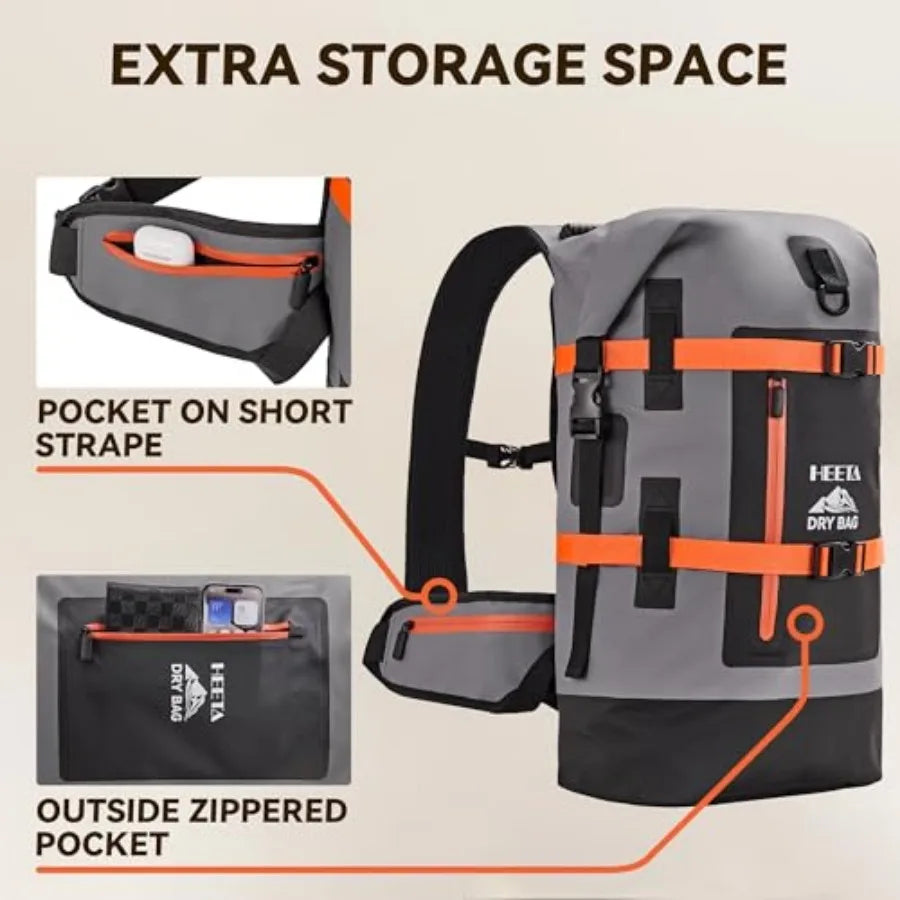 Waterproof Roll Top Dry Bag Backpack for Hiking