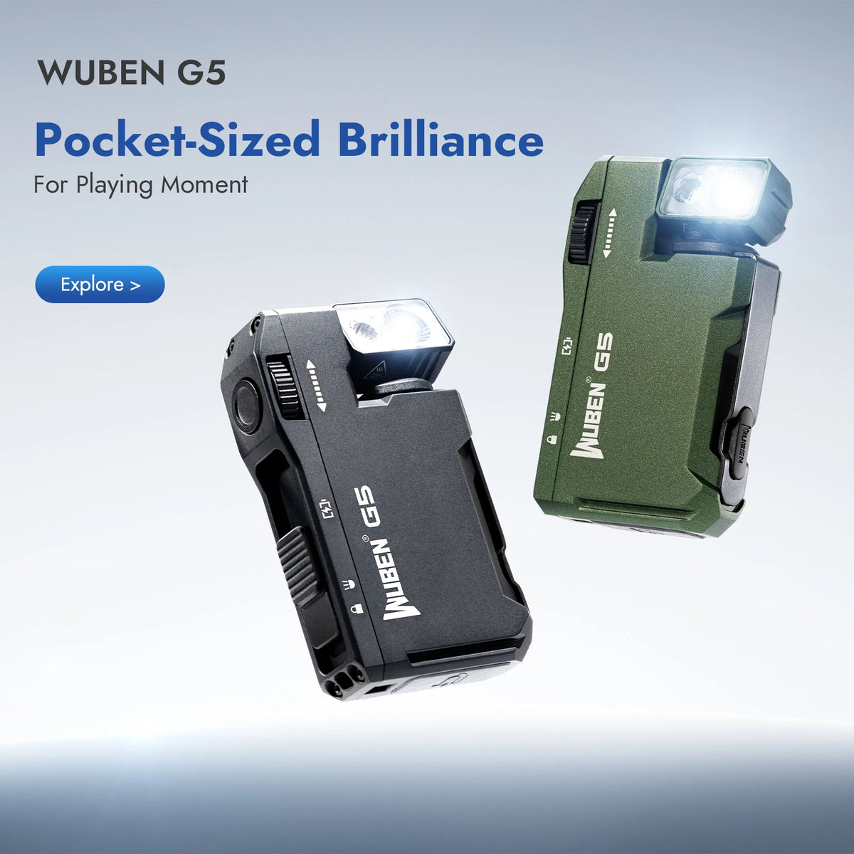 WUBEN Magnetic Rechargeable Keychain Flashlight