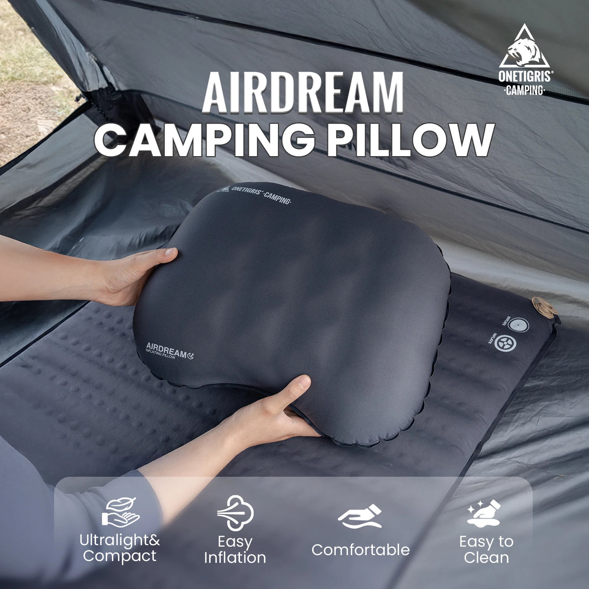 OneTigris Airdream Inflatable Camping Pillow