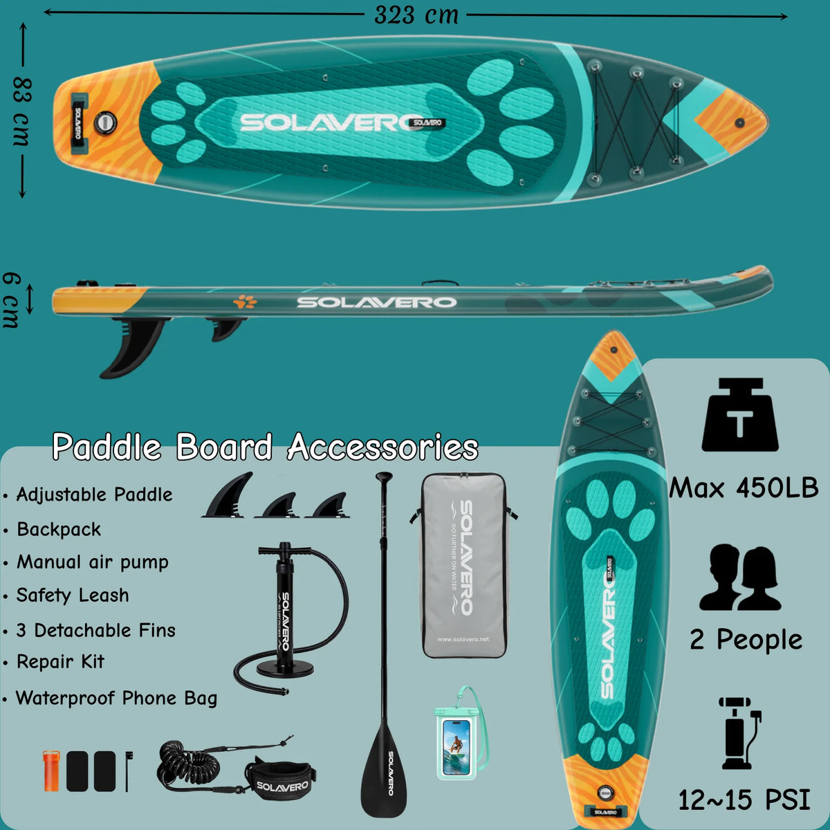 NEBMAAX Inflatable Stand Up Paddle Board