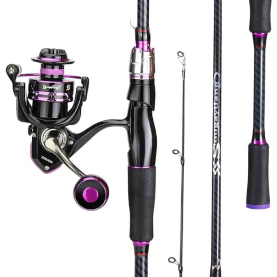 Carbon Composite Spinning Fishing Rod And Reel Combo
