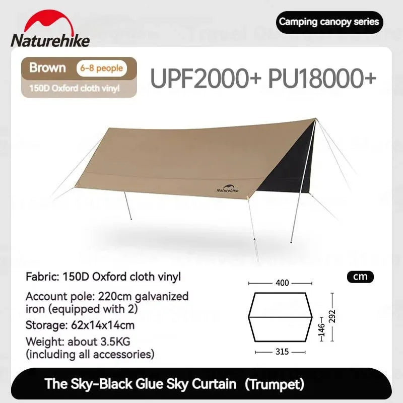 Naturehike Waterproof Camping Sun Shelter Canopy