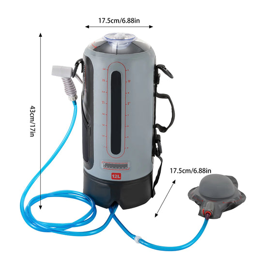 Portable Solar Camping Shower With Pump and Hose