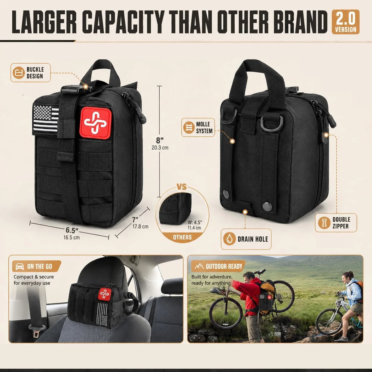 Portable Car Emergency And First Aid Survival Kit