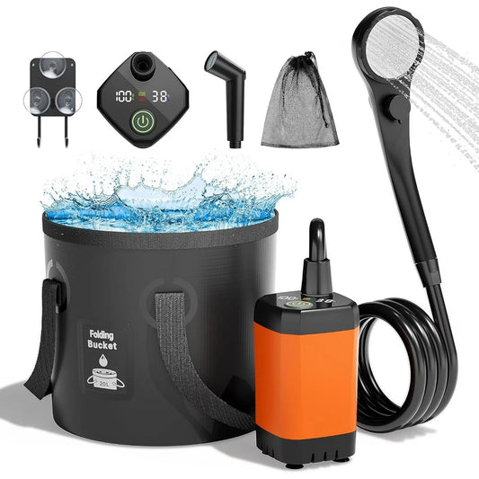 MORIKO Portable Rechargeable Camping Shower Pump